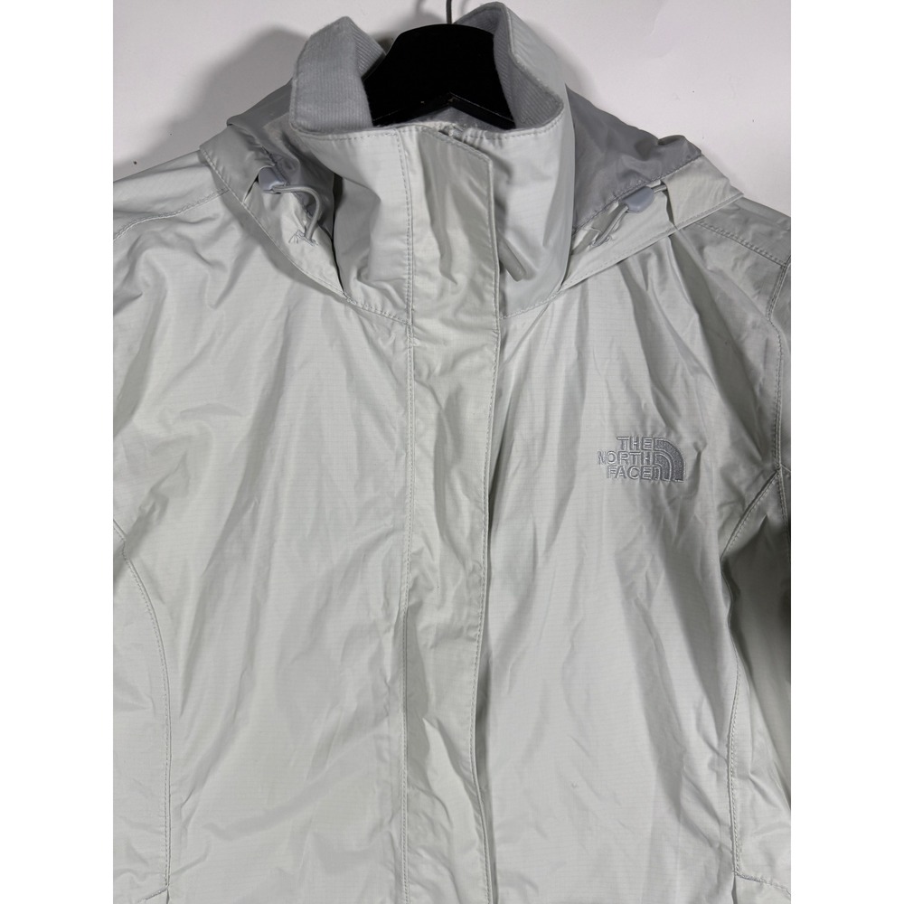 The North Face Resolve 2 Rain Jacket Womens Large Light Grey Waterproof Hooded
